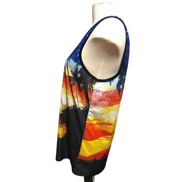 Pacific Surf Authentic Classic Tank Top Sz Large Womens Patriotic Beach Shirt - Picture 4 of 6